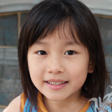Gesicht eines kleinen chinesischen Mädchens Fotodownload