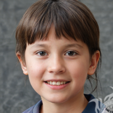 Gesicht eines kleinen Mädchens 7 Jahre alt Foto