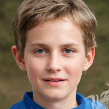 Photo of a boy with blond hair for the cover