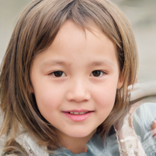Portrait de téléchargement de visage de fille mongole