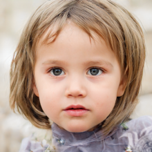 Portrait de téléchargement de visage de petite fille suédoise