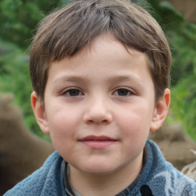 Junges Gesicht mit kurzen Haaren für das Profil