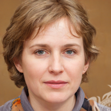Foto de mujer en un avatar para un pasaporte.
