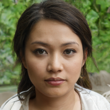 Foto de uma mulher chinesa em um desktop