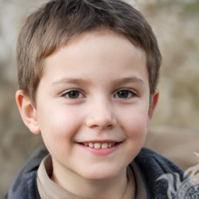 Download a photo of the face of a cute little boy to the registration page
