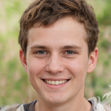 Download a face photo of a smiling boy created by a random face generator