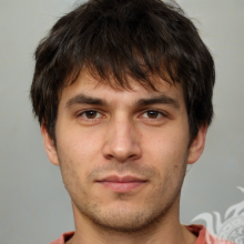 The face of a serious Russian guy