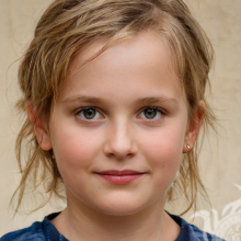 Das Gesicht eines kleinen Mädchens auf dem Vkontakte-Cover