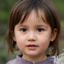 Photo of little girl with dark hair