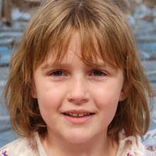 Foto con el rostro de una niña de 7 años