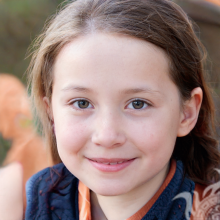 Cara de niña de 6 años en avatar