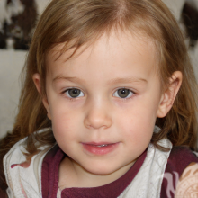 Gesicht des kleinen Mädchens auf Twitter-Avatar