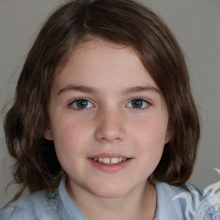 Cara de niña en el avatar de Pinterest
