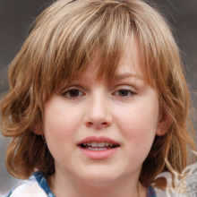 La cara de la niña en el avatar del sitio web de Meragor