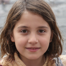 Foto de una niña en un avatar en un escritorio