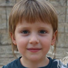 Bild vom Gesicht eines Mädchens 2 Jahre alt