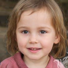 Retrato de una niña en la foto de perfil