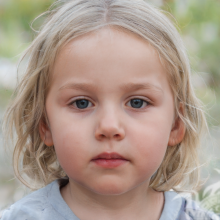 Imagen de la cara de una niña TikTok