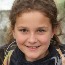 Красивое лицо девочки 9 лет