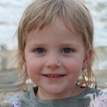 Beautiful face of a little girl for a website