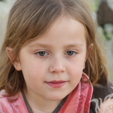 Belle photo du visage une fillette de 3 ans
