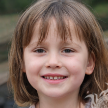 Hermosa foto del rostro de una niña de 4 años