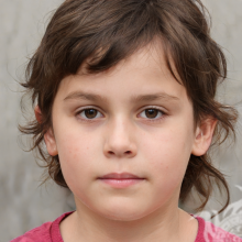Retrato de uma menina de 5 anos