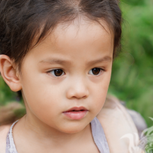 Красивое лицо маленькой вьетнамской девочки