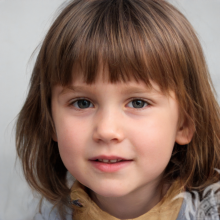 Porträt eines kleinen Mädchens zur Genehmigung