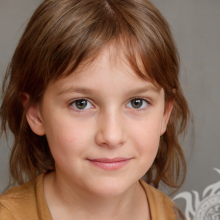 El rostro de una hermosa niña en un avatar.
