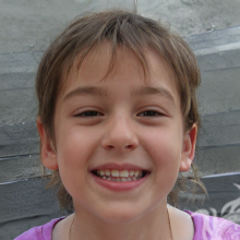 O rosto de uma menina quadro 192 por 192 pixels
