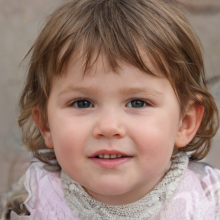 Beautiful faces of little girls 300 by 300 pixels
