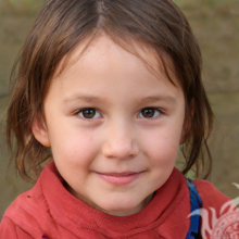 Porträt eines Mädchens beiläufiges Gesicht