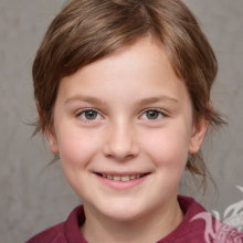 Porträt eines Mädchens 10 Jahre alt