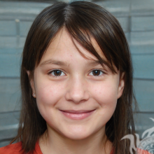 Retrato de una niña en avatar de 13 años