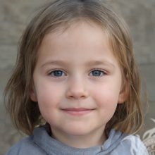 Hermosa foto del rostro de una niña sonriente