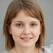 Schönes Foto des Gesichts eines Mädchens 14 Jahre alt