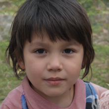 Photos of little Yakut girls