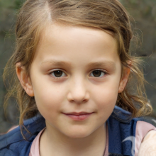 Retrato de una niña en un avatar para el registro