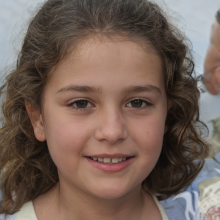 Retrato de uma menina no avatar do gerador de pessoas