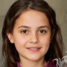 Retrato de una niña en la foto de perfil de 14 años