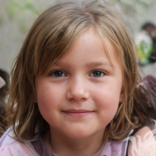 Портрет маленької дівчинки на профіль