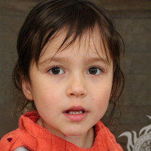 Photo of a surprised little girl for profile picture