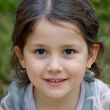 Photo of a little siberian girl