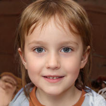 Porträt eines naiven kleinen Mädchens