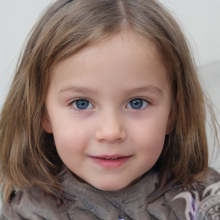 Photo of a smart little girl