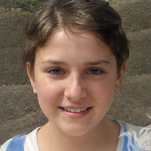 Menina ucraniana de 12 anos