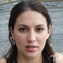 Face of the Argentine girl for registration