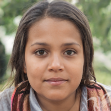 Лицо индийской девочки 10 лет