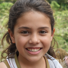 Menina latina de 10 anos